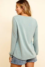 Load image into Gallery viewer, Ruffle Pocket Long Sleeve Top
