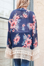 Load image into Gallery viewer, Floral Chiffon Kimono Cardigan
