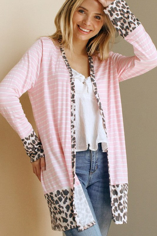 Leopard and Stripes Cardigan